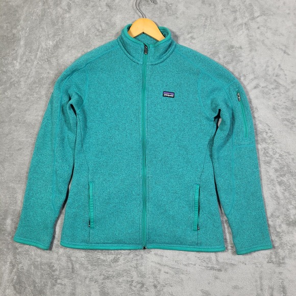 Patagonia Better Sweater Fleece Full Zip Jacket Women's Medium Green Teal - Picture 1 of 8